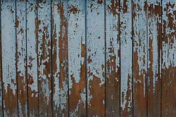 Old rough surface of Horizontal Texture. Old Walls With Peeling Plaster.Boards With White Uneven Plaster.