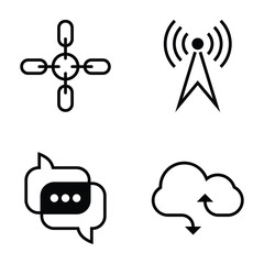 Connection Symbols Icons Set