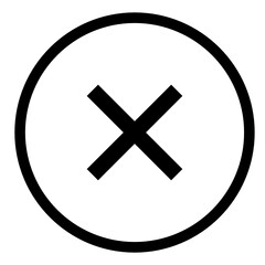 cancel wrong icon button