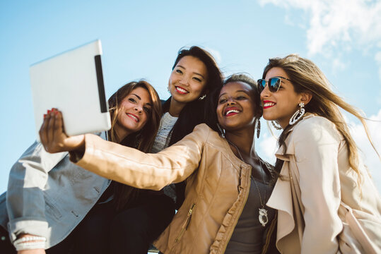 Female Teen Friends taking a Selfie