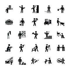 Set Of Construction Pictograms 