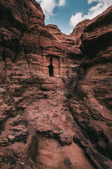 Hidden tomb in the city of Petra