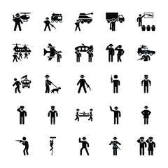 Set Of Military Pictograms