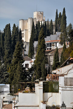 Views of Realejo neighborhood in the city of Granada