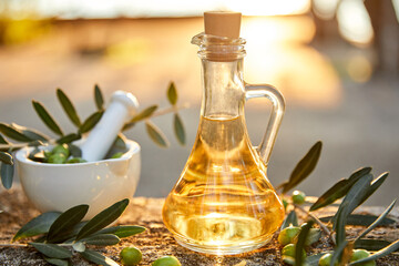 olive oil in the bottle