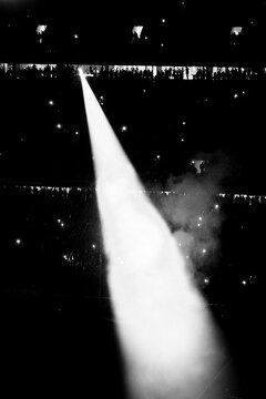 soccer stadium crowd night