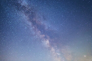 night starry sky with milky way, outdoor natural night background