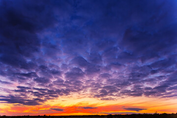 dramatic cloudy sky after a sunset, twilight sky background