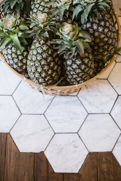 Pineapple in the basket