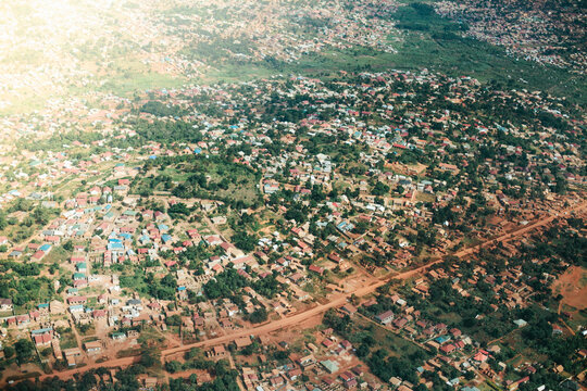 Flying Over African Villages