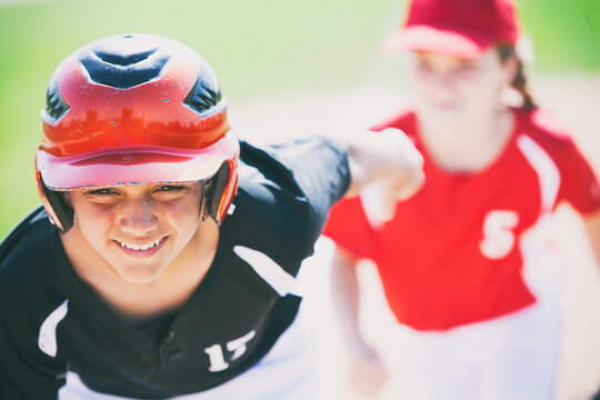 Baseball: Runner Takes Off From Third Base To Score