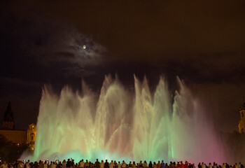 water fountain in the night