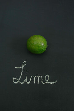 Lime on a blackboard