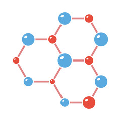 Icon Of Chemistry Hexa Connection Of Atoms