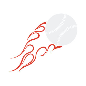 Baseball Fire Ball Icon