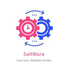 Obraz premium Software icon on white background.