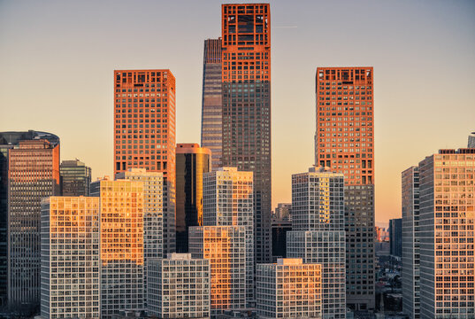 High-rise Building Facade,sunrise,beijing