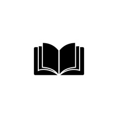 book & library icon vector symbol of education isolated illustration white background