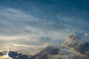 Fototapeta na wymiar 背景素材　夕方の空の風景