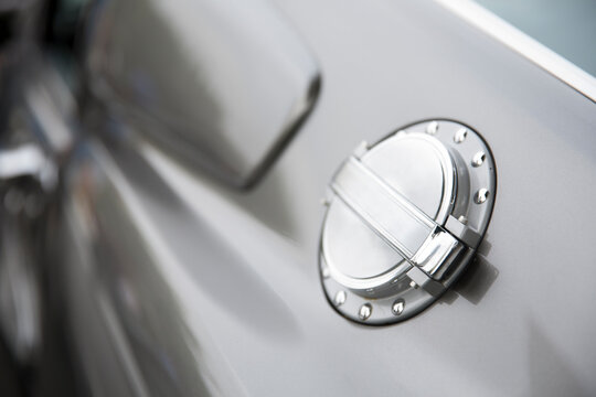 Gas cap on a vintage 1967 muscle car