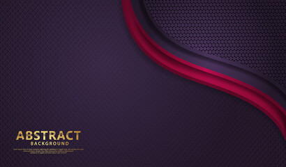 Luxury dark red and blue overlap layers background
