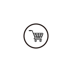 shopping cart icon vector symbol isolated illustration white background