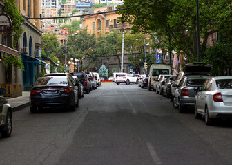 cars on the street