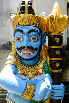 Stone statue of an hindu god in idonesia