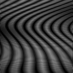 Abstract background with smoothly wavy zigzag stripes. Modern fluid texture with optical illusion of moire effect. Backdrop saver for website, banner, poster, cosmetic package.