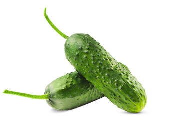Cucumber on white background isolated