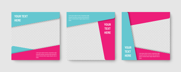 Social media editable post banner. Web banners for social media. Clear and simple design, vector illustration.