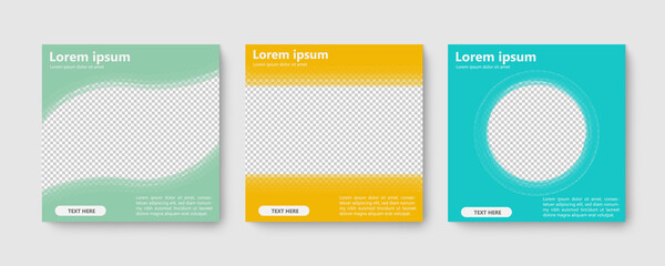 Social media editable post banner with colorful brush crossing. Web banners for social media. Clear and simple design, vector illustration.