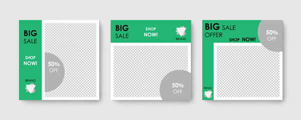 Social media editable post banner with simple geometrical shapes. Web banners for social media. Clear and simple design, vector illustration.