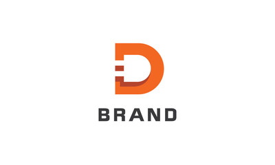 Letter D logo electric plug. Letter D electricity logo for sale. Monogram D logo electric.