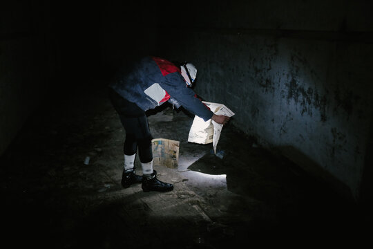Man found old newspapers in dark abandoned house