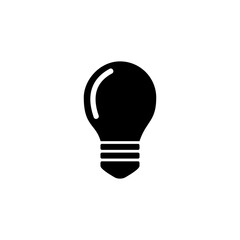 lamp bulb icon vector symbol isolated illustration white background