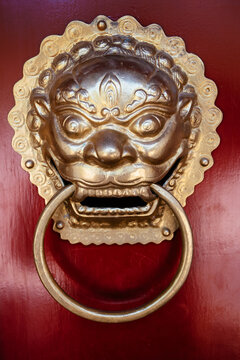 The lion head door knocker