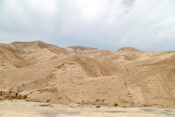 Fototapeta na wymiar the judean desert close to the Dead Sea, Israel