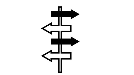 Flat style road signs icon illustration.