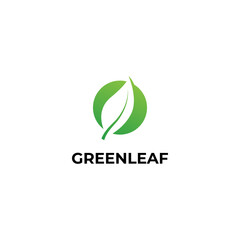 Minimalist leaf logo icon vector illustration