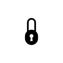 padlock icon vector symbol of security isolated illustration white background