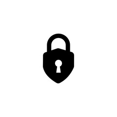 padlock icon vector symbol of security isolated illustration white background