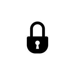 padlock icon vector symbol of security isolated illustration white background