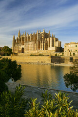 Catedral de Palma (La Seu)(s.XIV-XVI)Parque del mar.Palma.Mallorca.Baleares.España.