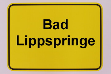 Grafische Darstellung des Ortseingangsschildes der Stadt Bad Lippspringe