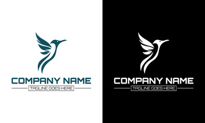 Ilustration vector graphic of  Bird outline - logo template concept. Abstract dove sign. Design elements.