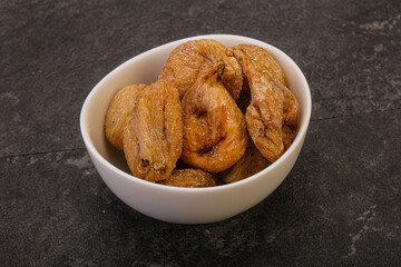 Dry sweet fig fruit heap