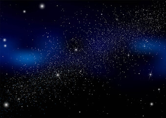 Abstract background is a space with stars © alexmu