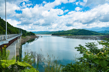 北海道夕張市 夕張川・シューパロ湖の風景 