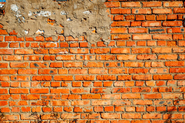 Background of red brick wall texture pattern. Great for graffiti lettering.